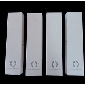 Lot of 4 Farmhouse Pottery Empty Box Presentation Flatware Cutlery Cardboard
